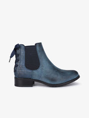 Chelsea boot à contrefort croco à corsage - Bleu - 1