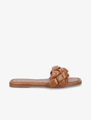 Mules brides tressées - Camel - 5