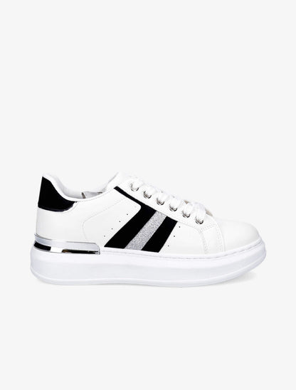 Sneakers à détail métallique - Noir - 1