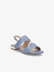 Sandales à brides larges et boucles métalliques - Bleu - 1