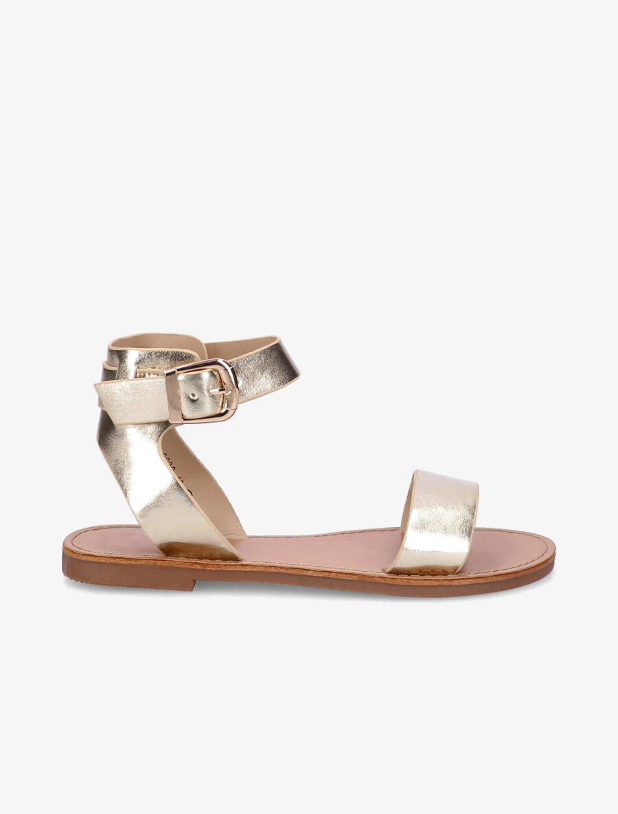 Nu-pieds basiques en simili - Or - 2