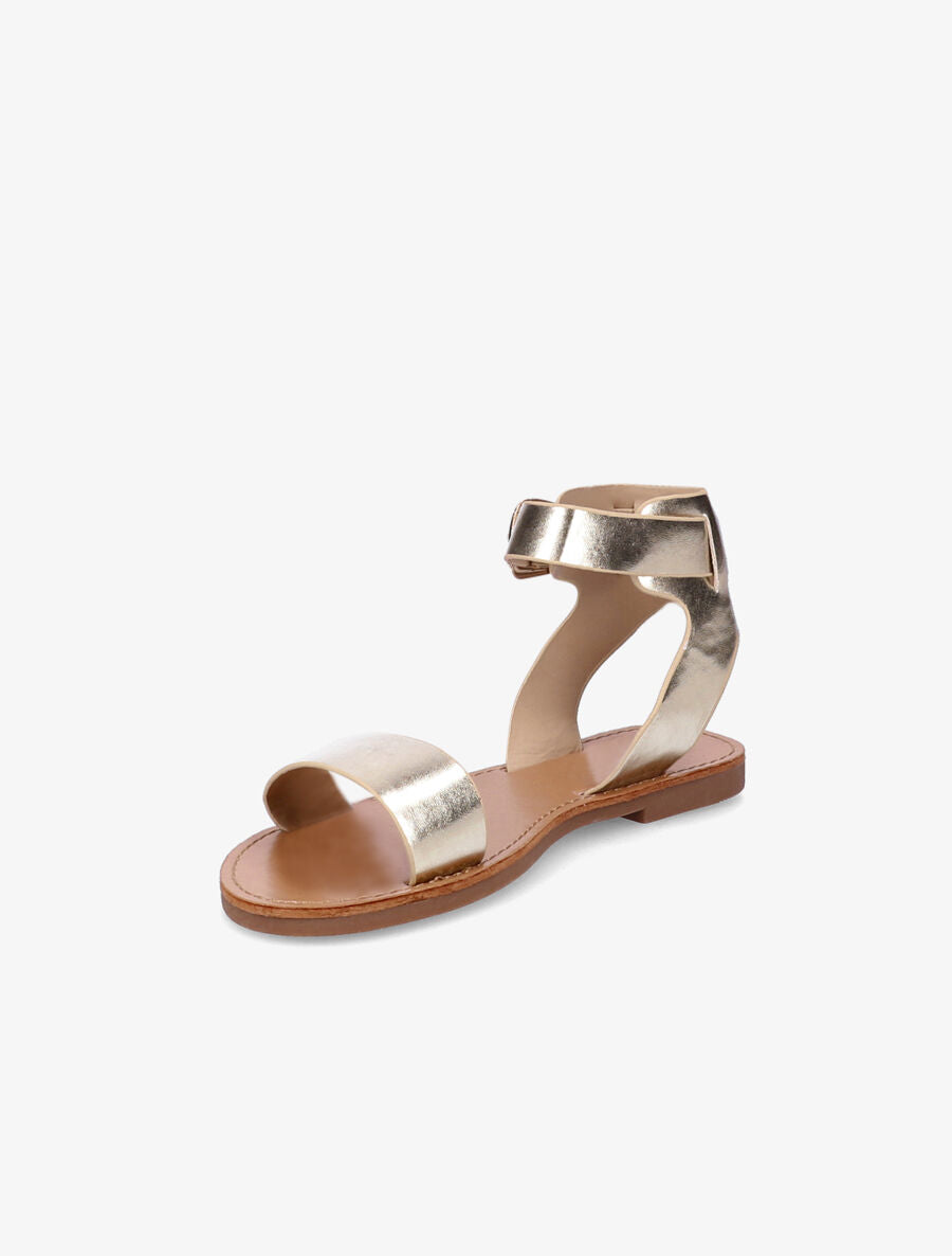 Nu-pieds basiques en simili - Or - 3