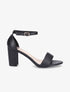 Sandales en simili mat effet croco - Noir - 1