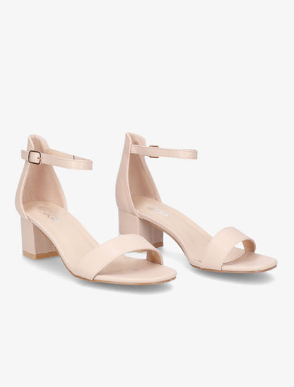 Sandales classiques en simili - Nude - 4