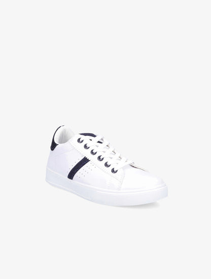 Sneakers à contrefort pailleté - Blanc/bleu - 2