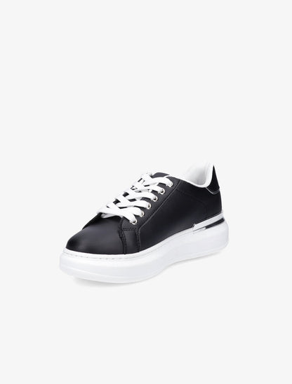 Sneakers à contrefort en suédine et à détail métallique - Noir - 3