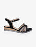 Sandales compensées à brides croisées - Noir - 5