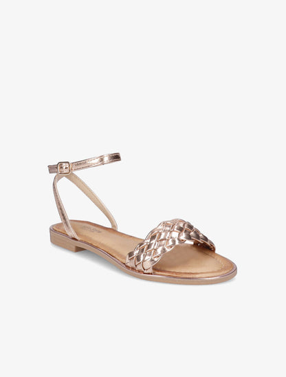Nu-pieds tressés - Rose gold - 1