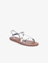 Nu-pieds en simili à brides élastiquées - Argent - 1