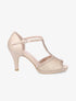 Sandales à ganses et brides strassées - Or - 1