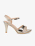 Sandales à ganses et brides pailletées - Or - 5