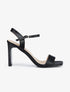 Sandales unies à talon entonnoir - Noir - 5