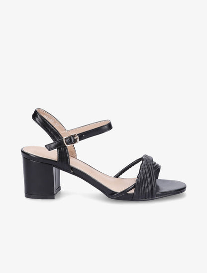 Sandales à brides entelacées - Noir - 1