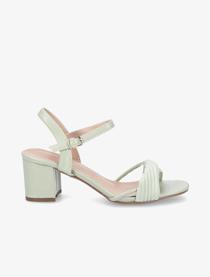Sandales à brides entelacées - Vert d&