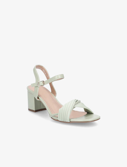 Sandales à brides entelacées - Vert d&