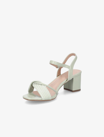 Sandales à brides entelacées - Vert d&