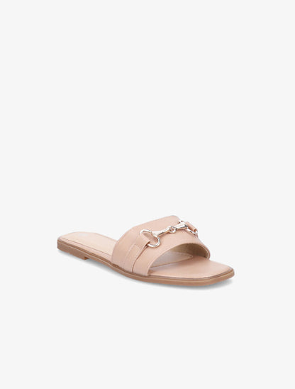 Mules plates à boucle métallique - Rose - 2
