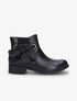 Bottines effet croco à noeud décoratif - Noir - 7