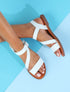 Nu-pieds à bride en biais - Blanc - 6