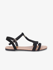 Nu-pieds à franges stylisées - Noir - 5