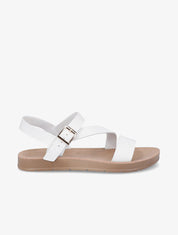 Nu-pieds bride en diagonal - Blanc - 5