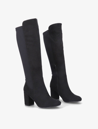 Bottes bi-matière à talon - Noir - 4