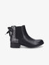 Bottines à contrefort python corseté - Noir - 1