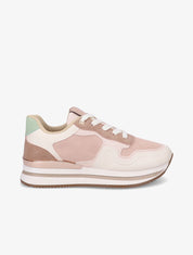 Sneakers en suédine et simili - Rose - 1
