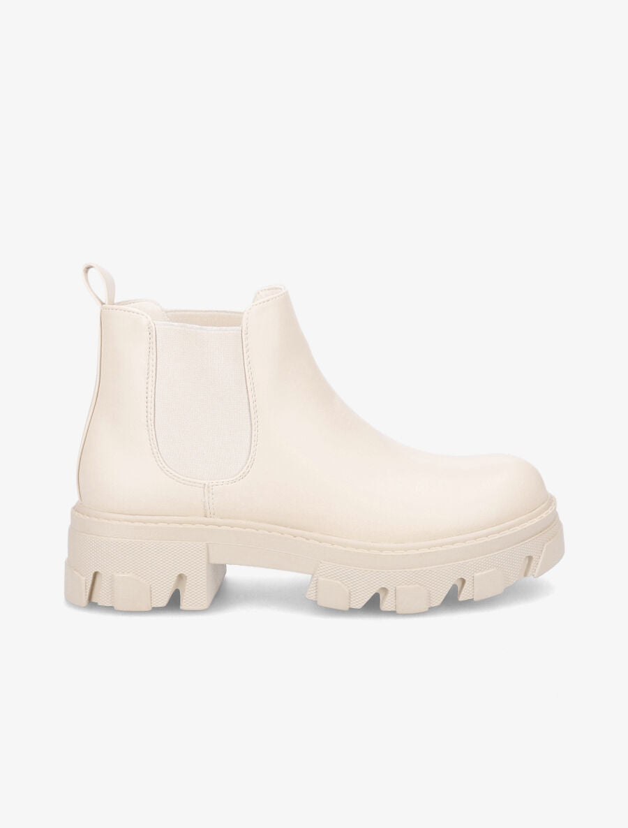 Boots à semelles crantées - Beige - 1