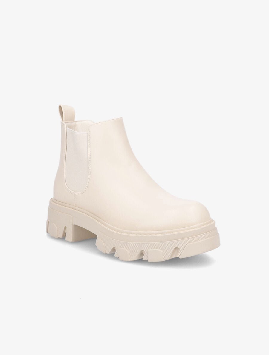 Boots à semelles crantées - Beige - 2