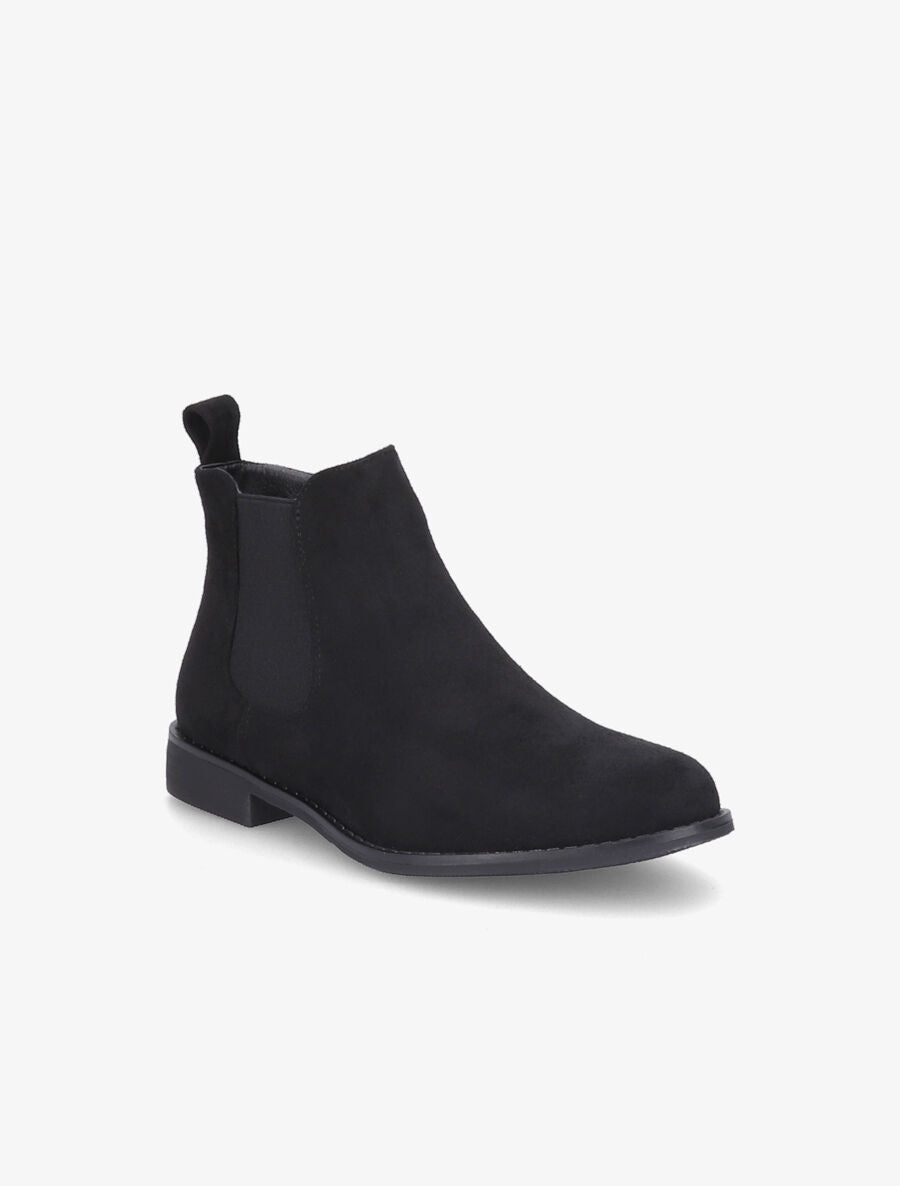 Bottines plates en suédine - Noir - 2