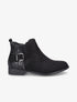 Bottines en suédine et sequins - Noir - 1