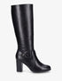 Bottes en simili à talon - Noir - 1