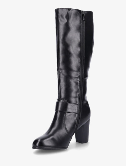 Bottes en simili à talon - Noir - 3