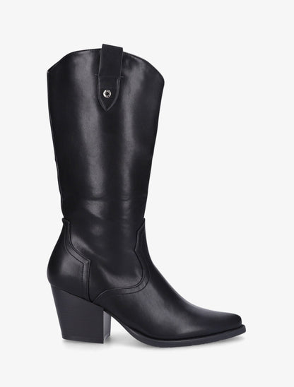 Bottes en simili style santiags - Noir - 5