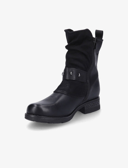 Boots montantes bi-matière à sangle - Noir - 3