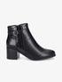 Bottines à bride effet croco - Noir - 1