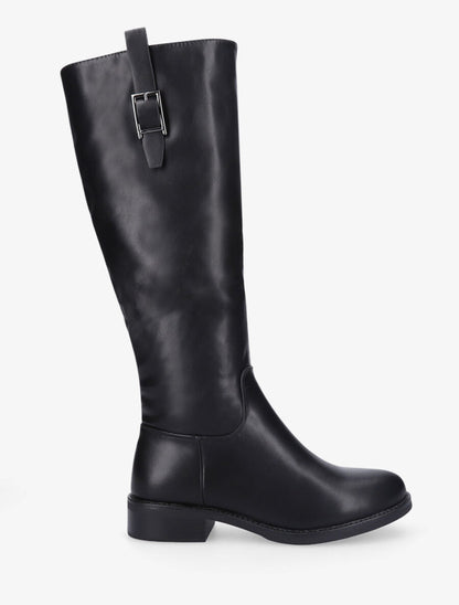 Bottes en simili à boucle - Noir - 1