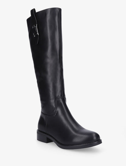 Bottes en simili à boucle - Noir - 2
