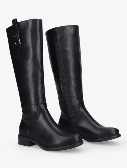 Bottes en simili à boucle - Noir - 4