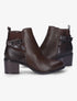 Bottines à contrefort python et élastiqué - Marron - 5