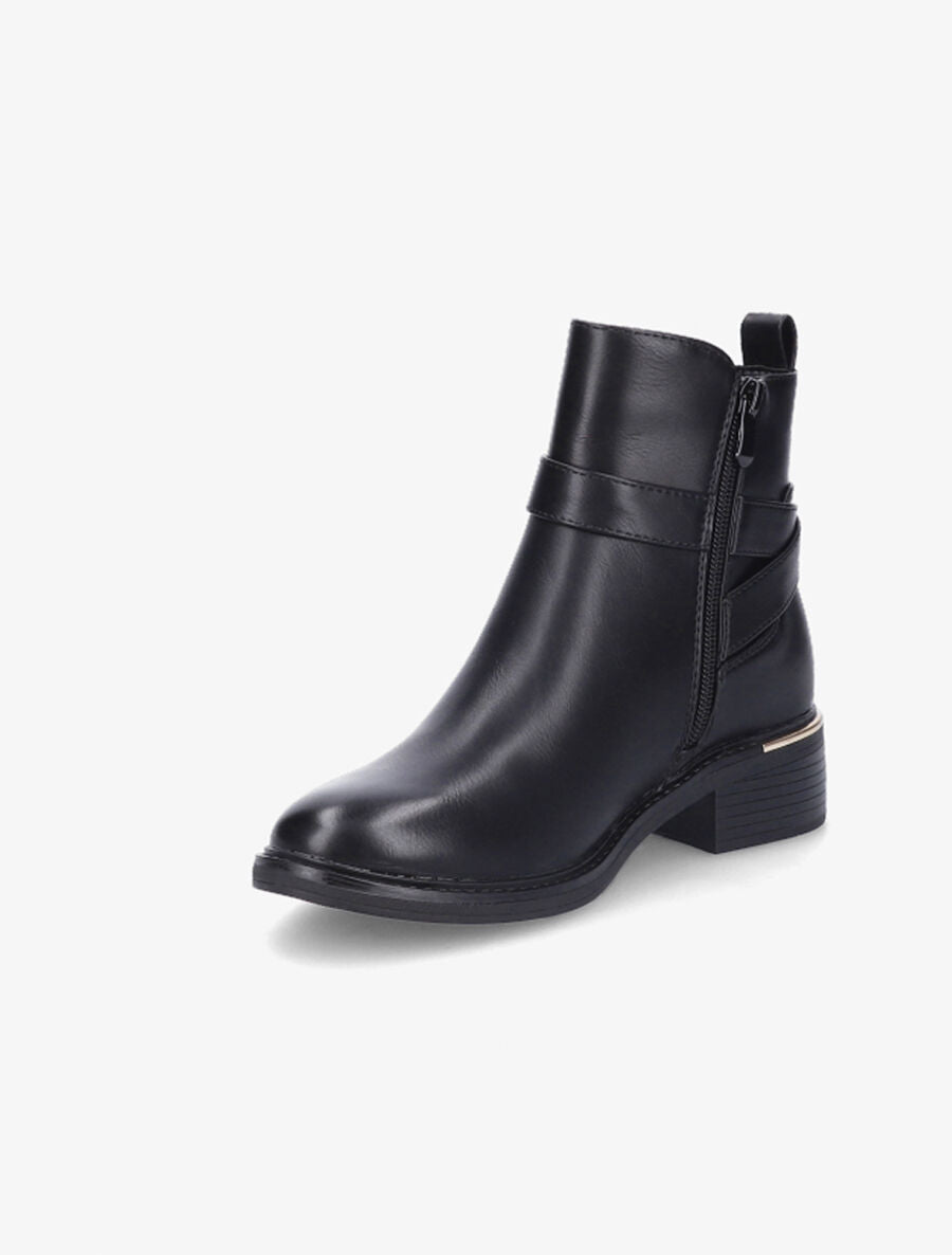 Bottines à contrefort à empiècement métal - Noir - 3