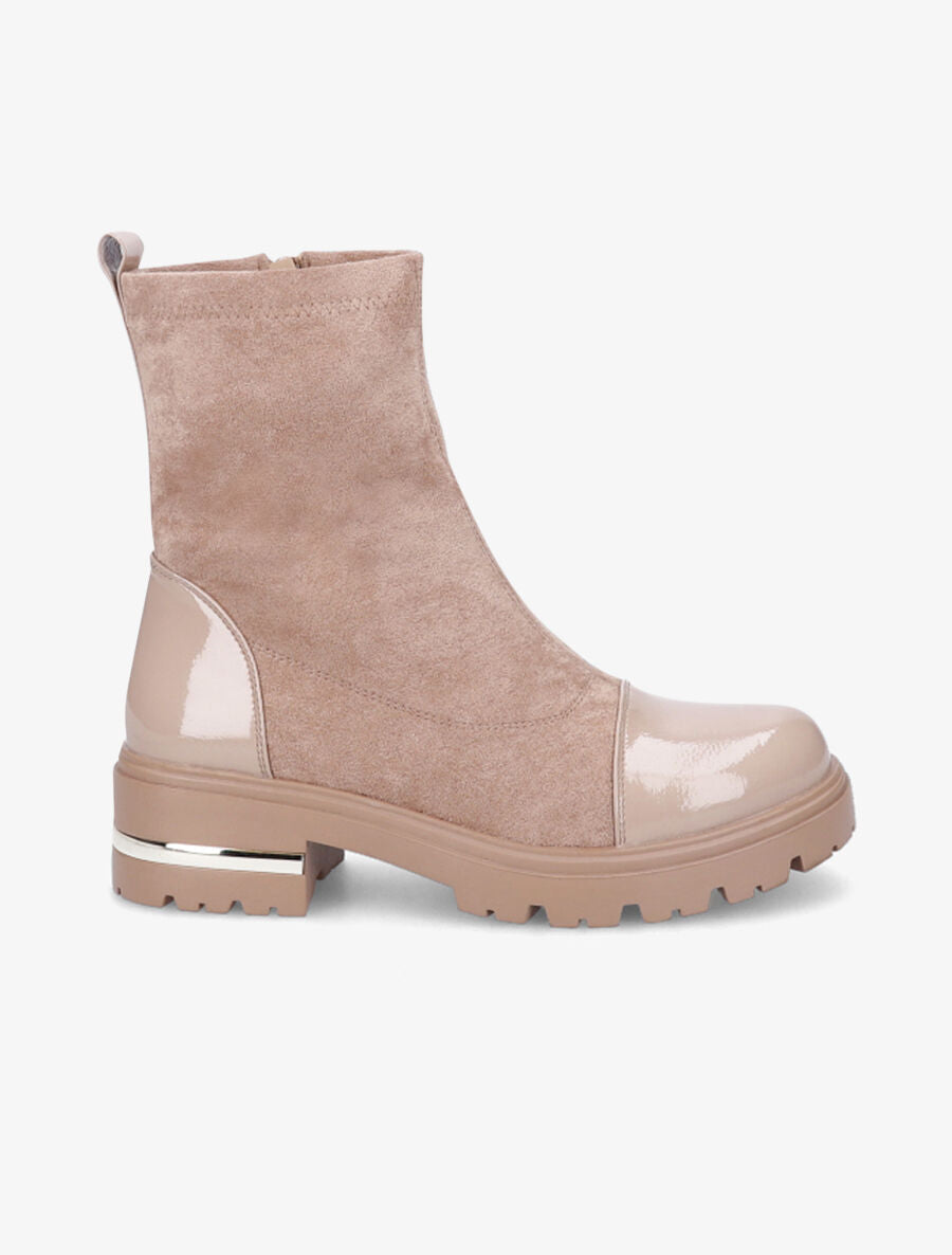 Bottines à bout vernis - Taupe - 5