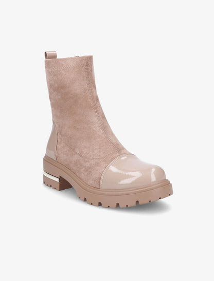 Bottines à bout vernis - Taupe - 2