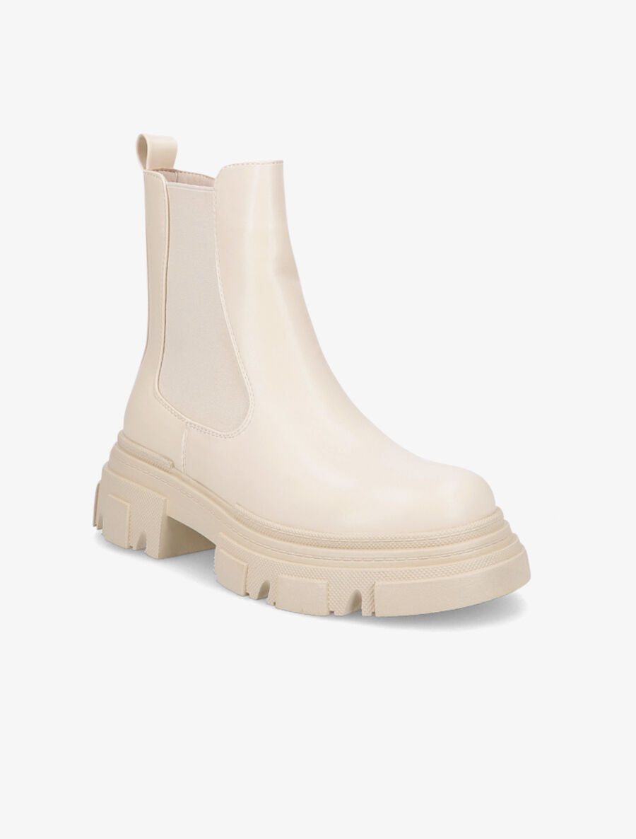 Boots à semelles crantées - Beige - 2