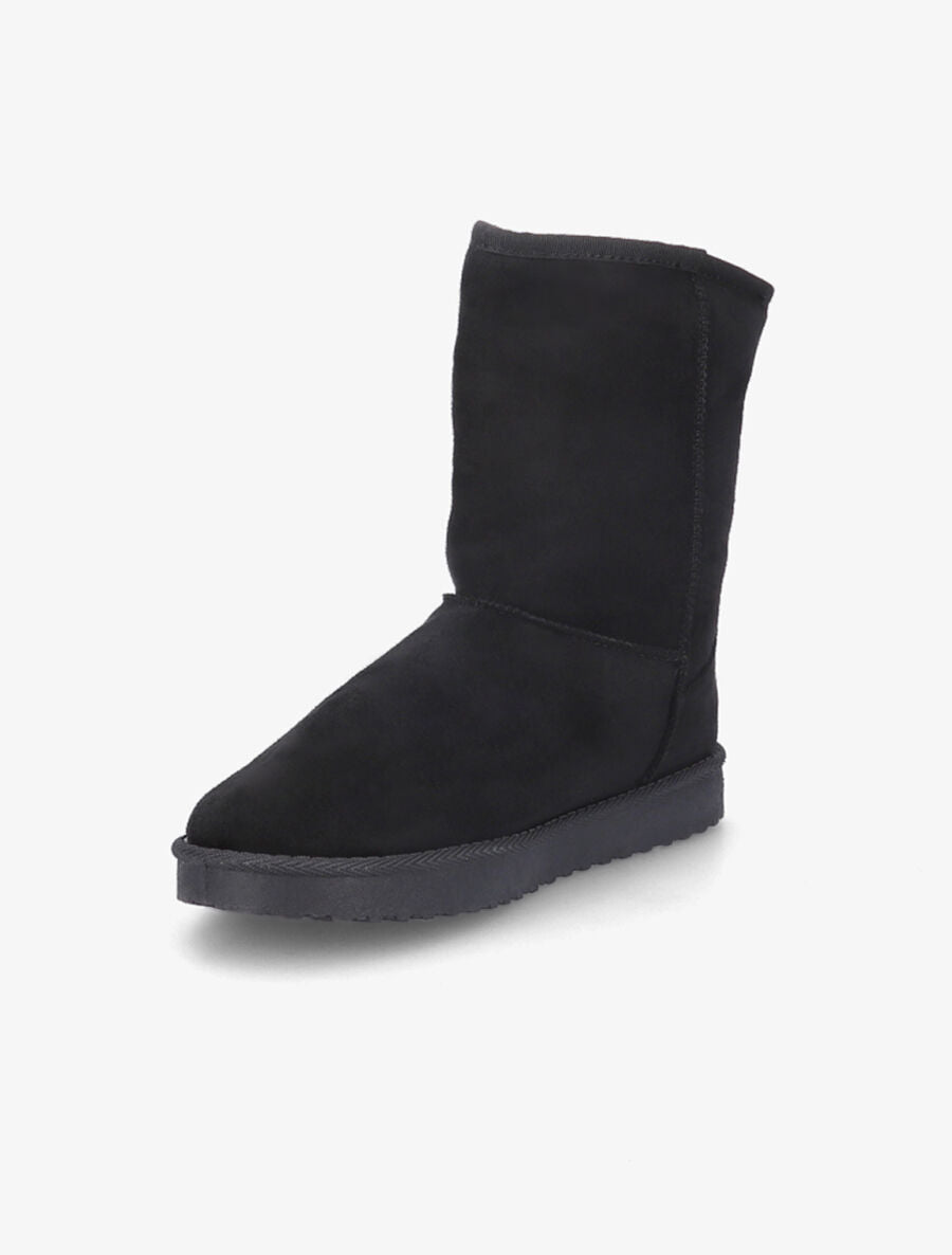 Bottines fourrées en suédine - Noir - 3