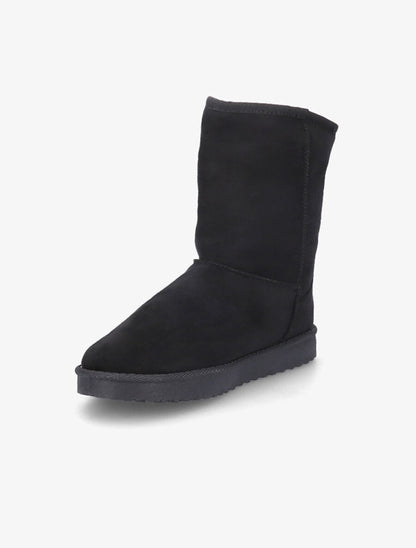 Bottines fourrées en suédine - Noir - 3