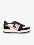Sneakers en simili et suédine - Noir - 1