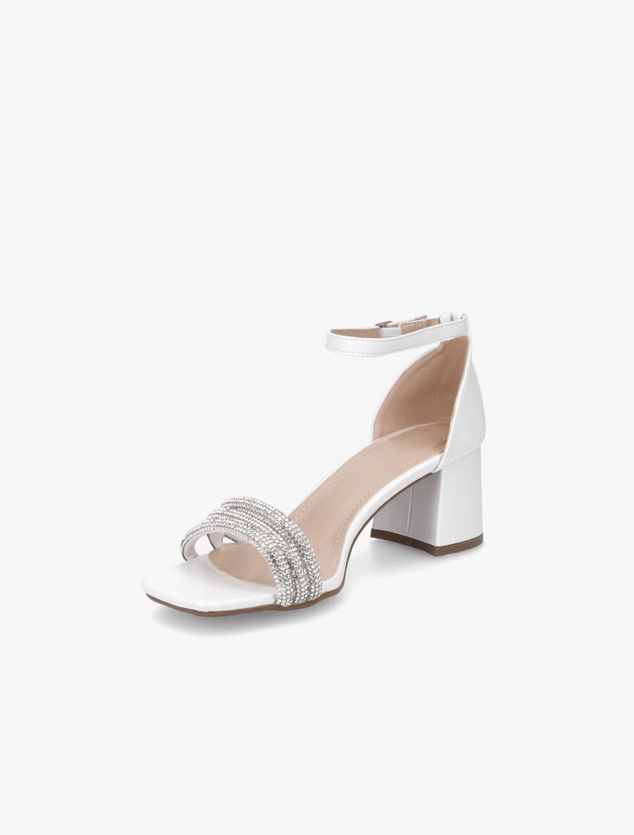 Sandales mi-hautes à strass - Blanc - 3