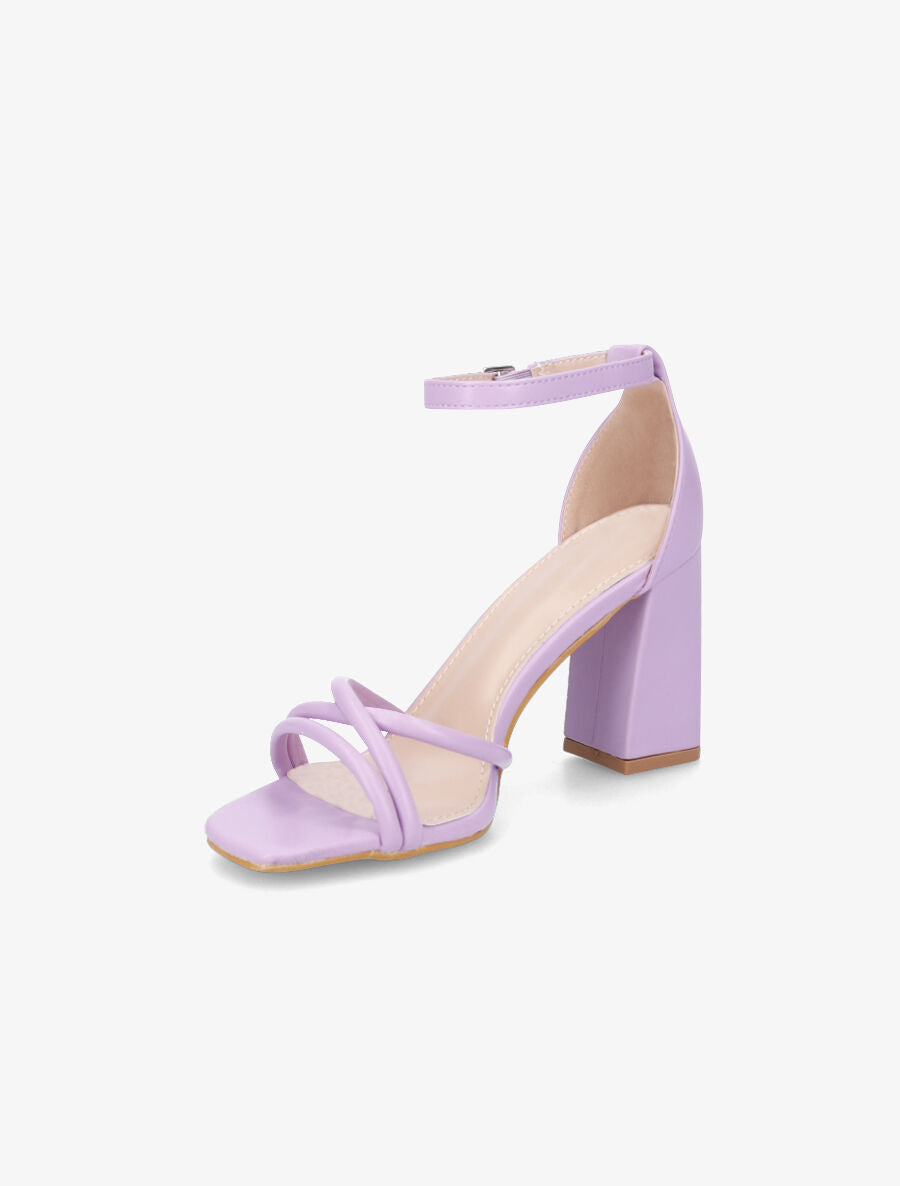 Sandales hautes à brides croisées - Lilas - 3